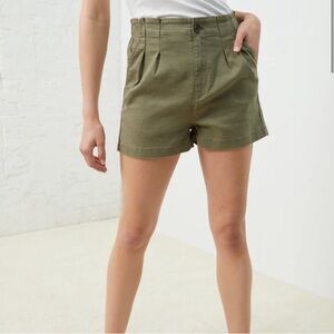 UpWest Olive Green High-Waisted Shorts
